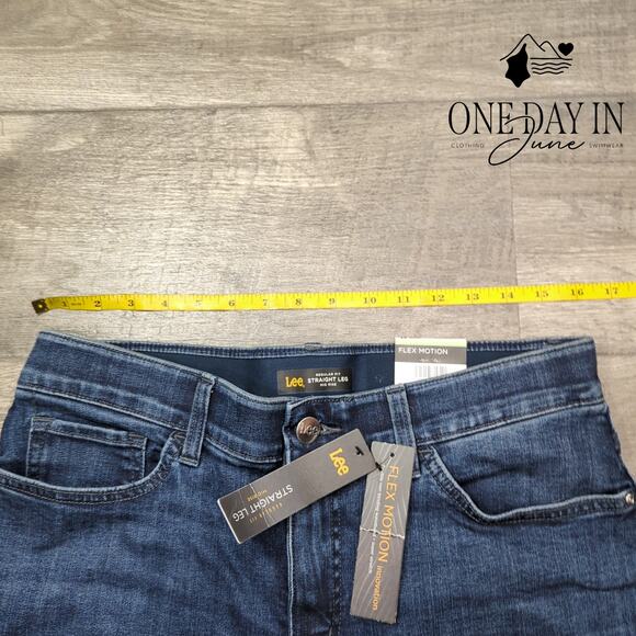 Lee Flex Motion Straight Leg Jeans Size 14 Short - Picture 3 of 6